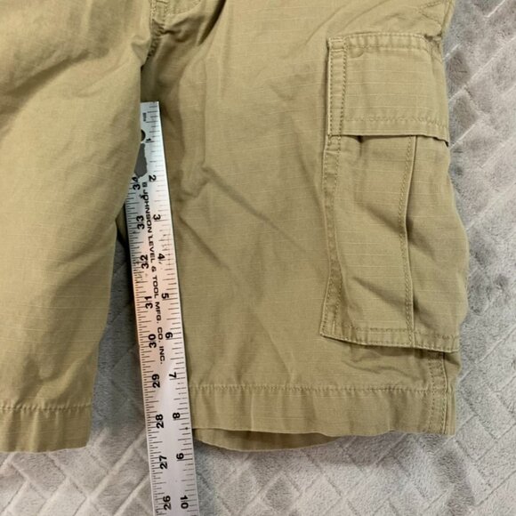 Polo Ralph Lauren Boys 12 Cargo Shorts Tan Brown Rip Stop Pull On Logo - Picture 10 of 16